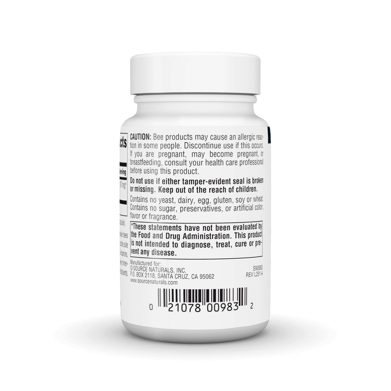 Source Naturals Royal Jelly - 500 mg - 60 Capsules