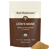 Thumbnail for Real Mushrooms Lion’s Mane Supplement Powder - Organic Lions Mane Extract - Functional Mushrooms with Verified Beta Glucans – Functional Blend – Non-GMO, Vegan with 150 Servings