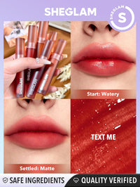 Thumbnail for SHEGLAM Soft Haze Lip Blur Waterproof Liquid Lipstick Matte Transfer-Proof Lip Tint Lasting Super Stay Lip Stain-Text Me