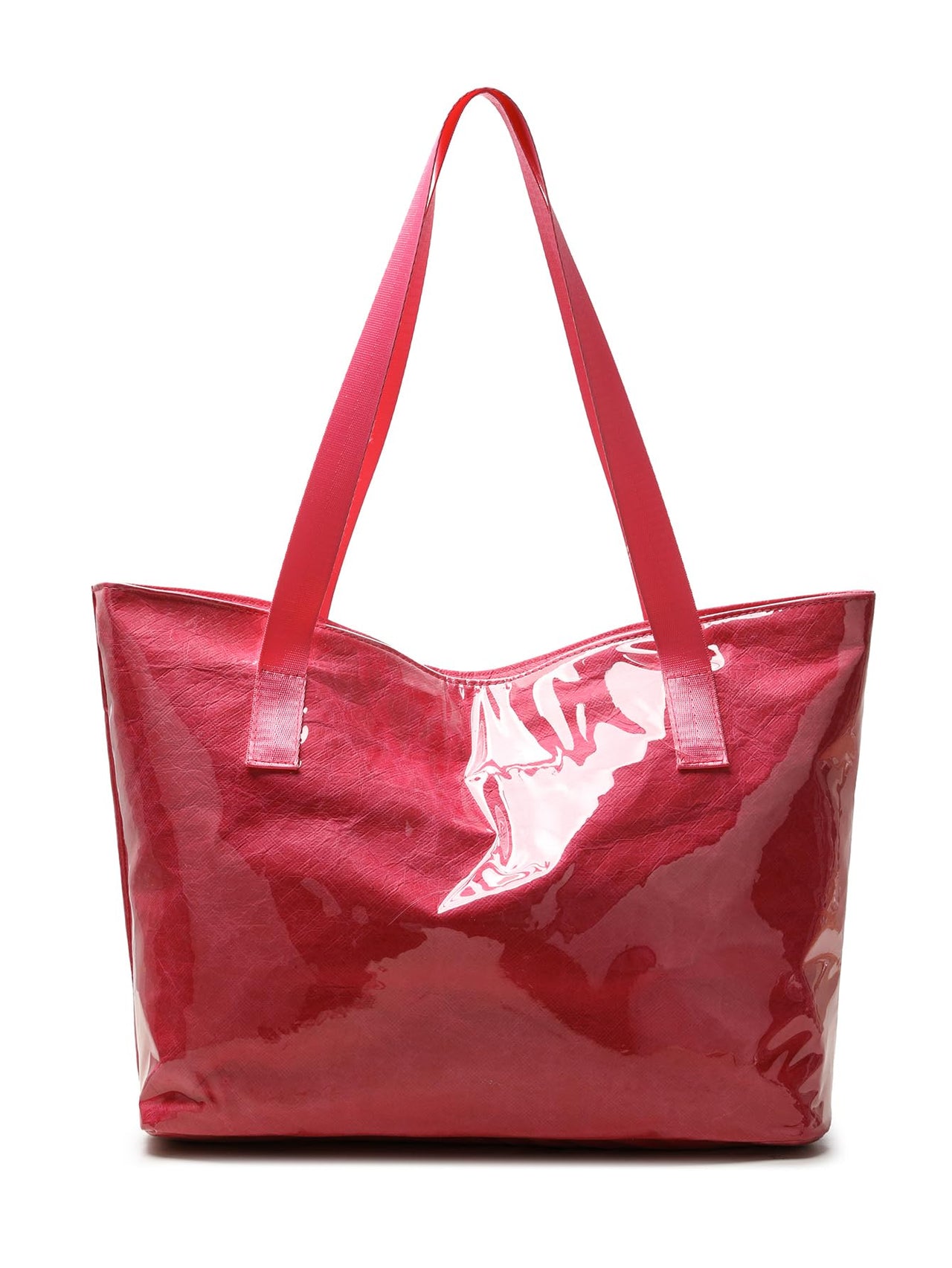 Covelin Women's Stylish Large Capacity Handbag Minimalist Shopper with TOTE BAG Lettering, Durable Leather for Everyday Use Rose