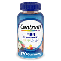 Thumbnail for Centrum MultiGummies Gummy Multivitamin for Men, Multivitamin/Multimineral Supplement with Selenium, Antioxidants and Vitamin D3, Assorted Fruit Flavor - 170 Count