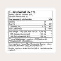 Thumbnail for THORNE - Omega Superb - Fish Oil Liquid Supplement with EPA & DHA - Supports Brain, Skin, Joint & Heart Health* - Lemon Berry - Third-Party Certified - Gluten, Dairy & Soy-Free - 40 Servings