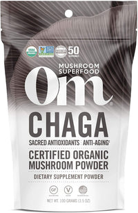 Thumbnail for Om Mushroom Superfood Chaga Organic Mushroom Powder, 3.5 Ounce, 50 Servings, US Grown, Sacred Antioxidants & Immune Support, Superfood Mushroom Supplement
