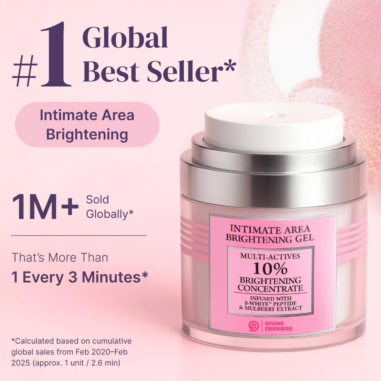 Divine Derriere Intimate Dark Spot Remover for Body, Face, Bikini and Sensitive Areas - Dark Spot Corrector Cream for Intimate Areas Contains Mulberry Extract, Alpha Arbutin, Peptide