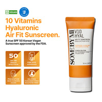 Thumbnail for SOME BY MI V10 Hyal Air Fit Sunscreen - 1.69Oz, 50ml - Daily Moisturizing SPF 50 Korean Sunscreen for Face with UV Protection - No White Cast and Eye Irritation for Sensitive Skin - Korean Skin Care