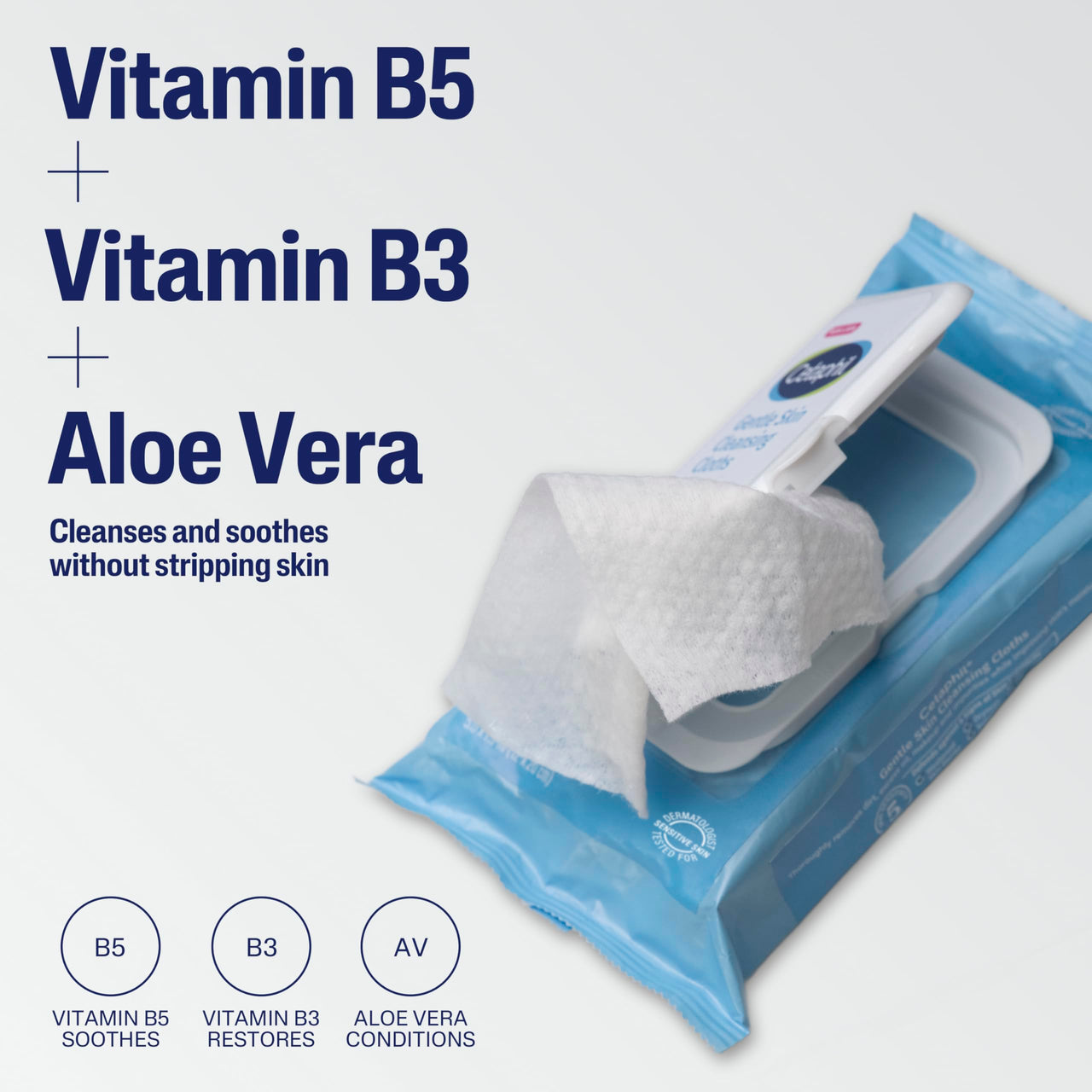 Cetaphil Face and Body Wipes, Gentle Skin Cleansing Cloths, 25 Count, Pack of 3, for Dry, Sensitive Skin, Flip Top Closure, Great for the Gym, Travel, in the Car, Hypoallergenic, Fragrance Free