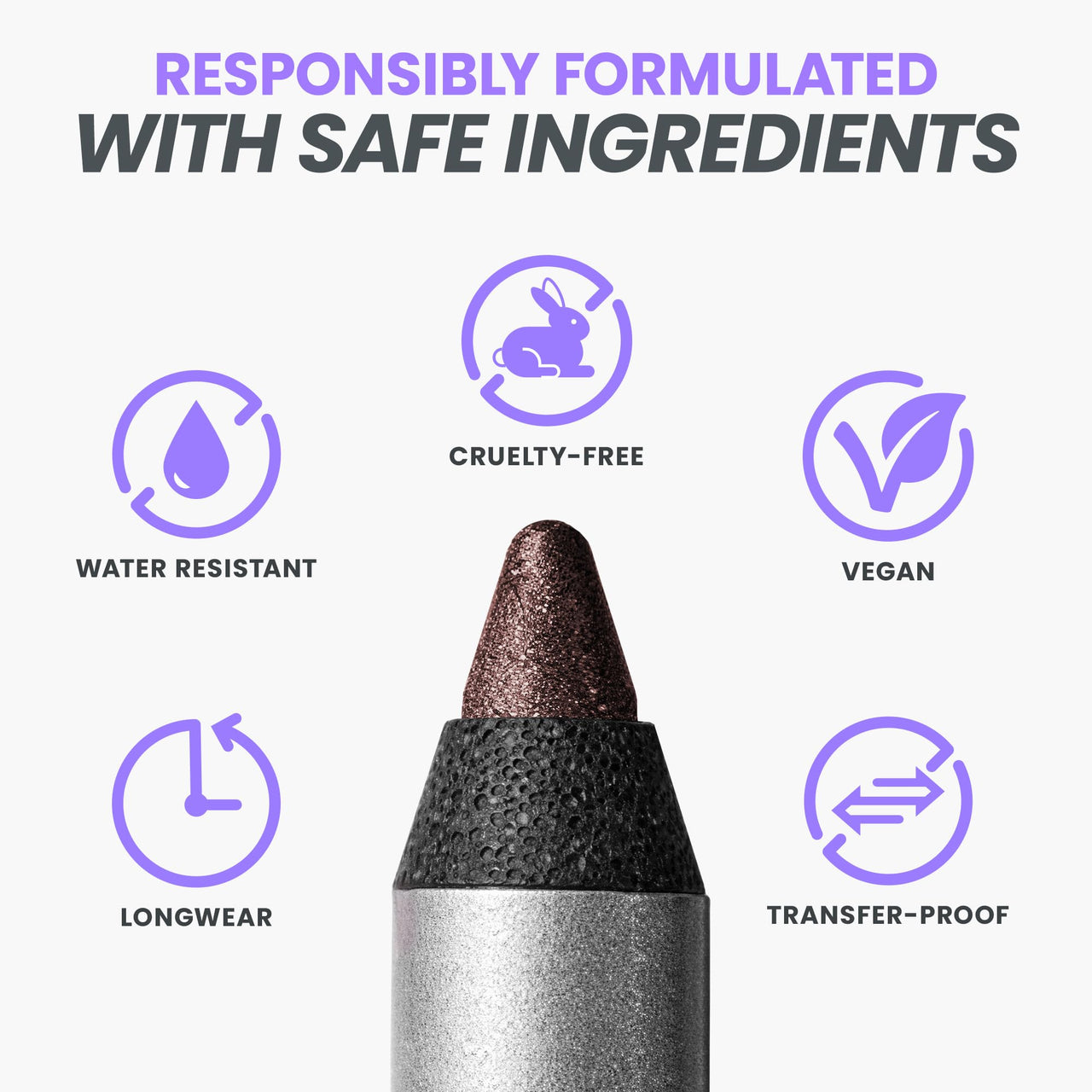 Wonderskin Eyeliner Pencil, 1440 Longwear Brown Glitter Eyeliner Pencil - Waterproof, Sharpenable & Smudge Proof (Gold Mocha)