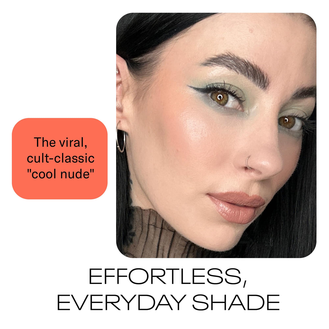 MOB Beauty Hydrating Shine Lip Balm M139 Cool Nude – Tinted Lip Balm Stick with Jojoba & Sunflower Oils, Clean Vegan Organic Lip Care for Nourished, Glossy Lips