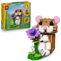 Thumbnail for LEGO Creator 3 in 1 Cute Hamster with a Flower Building Toy for Girls & Boys, Ages 7+ - Kids Build a Hamster, Hedgehog or Eagle Animal Figure - Gift Idea for Birthdays - 31376