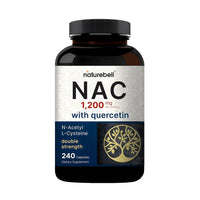 Thumbnail for NatureBell NAC 1,200mg with Quercetin - 240 Capsules - N-Acetyl Cysteine - Antioxidant Supplement for Cellular Health - Supports Liver, Lung & Immune Function*
