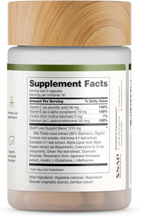 Thumbnail for Snap Supplements Liver Health & Detox - Milk Thistle Supplement Supports Healthy Liver and Digestive Health, 60 Vegetarian Capsules (1 Month Supply)