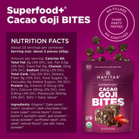 Thumbnail for Navitas Organics Superfood Power Snacks, Cacao Goji, 16 oz. Bag, 23 Servings - Organic, Non-GMO, Gluten-Free