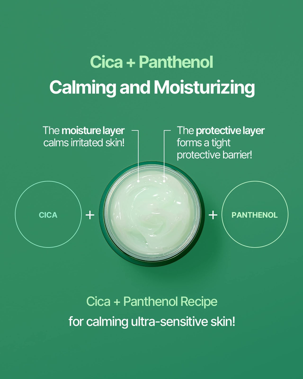 SNP CICA Panthenol Moisturizing Cream | Overnight Face Cream | Soothing, Moisturizing, and Hydrating Facial Mask with Hyaluronic Acid | Korean Skin Care Overnight Moisturizer | 2.70 Fl Oz