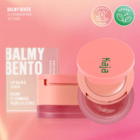 Thumbnail for Kaja Lip Bento Balm + Scrub | with Coconut Oil, Coral Finish, Moisturize, Exfoliate, Smoothes Lips, Compact Travel Size, Strawberry Rosé, 0.4 Oz