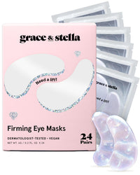 Thumbnail for grace & stella Peptide Under Eye Patches with Niacinamide & Rice Extract - Firming Eye Masks for Dark Circles and Puffiness - Friendship Gifts for Women - Vegan, Cruelty-Free (White, 24 Pairs)