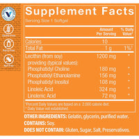 Thumbnail for The Vitamin Shoppe Lecithin 1200mg Natural Combination Essential Fatty (90 Softgels)