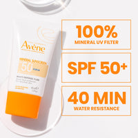 Thumbnail for Avène Mineral Sunscreen Multi-Defense Fluid Tinted SPF 50+, Clean Formula Sunscreen for Sensitive Skin, Reef Friendly, Natural Tint, Non-Whitening, Antioxidant Protection, 1.3 Fl Oz