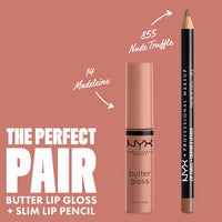 Thumbnail for NYX PROFESSIONAL MAKEUP Butter Gloss, Non-Sticky Lip Gloss - Madeleine (Mid-Tone Nude)