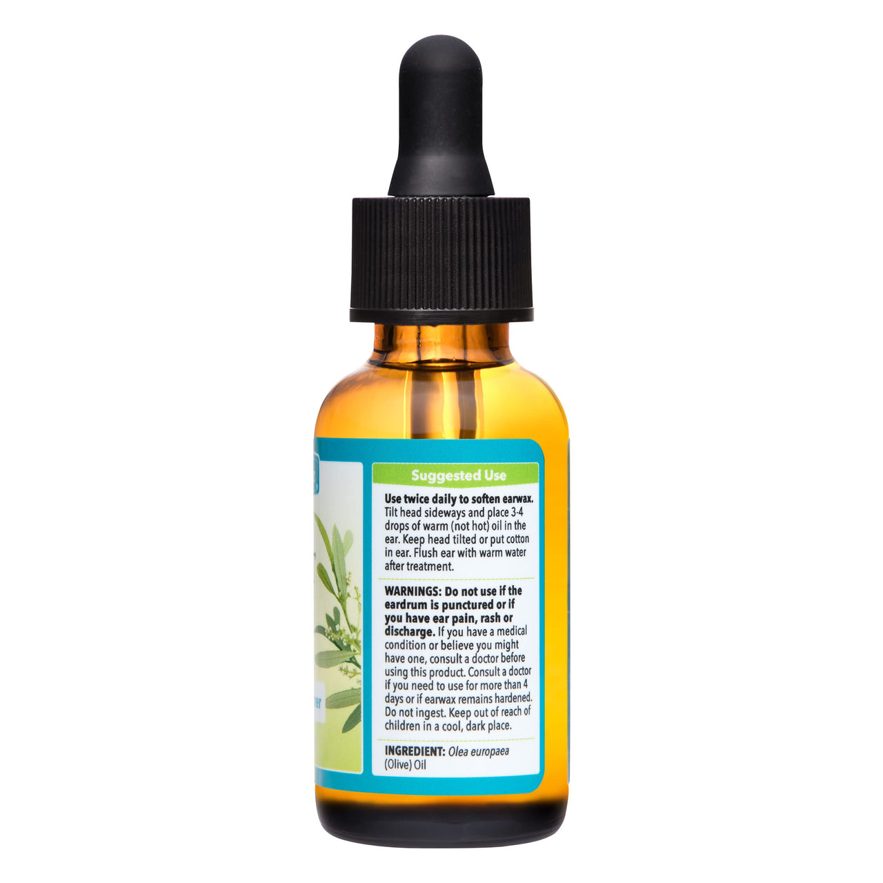 De La Cruz 100% Pure Sweet Oil for Ears - All Natural Ear Wax Removal - 1 Fl Oz Dropper and 4 Fl Oz Refill Bundle