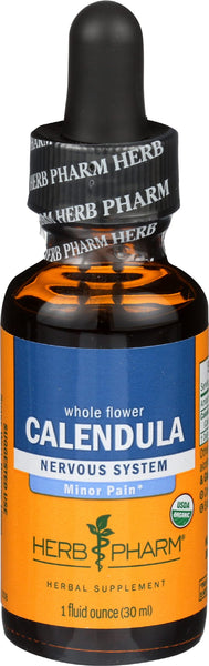 Herb Pharm Certified Organic Calendula Liquid Extract for Minor Pain Support - 1 Ounce