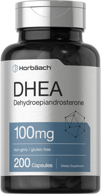 Thumbnail for Horbäach DHEA 100mg | 200 Capsules | Supplement for Men and Women | Non-GMO, Gluten Free