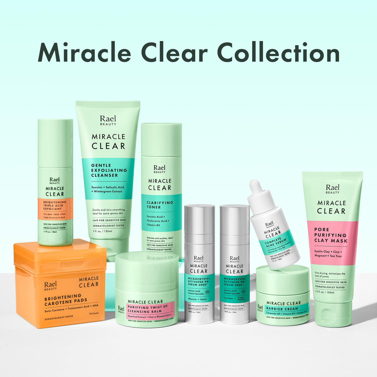 Rael Miracle Clear Spot Gel – Soothing Cream with Succinic Acid, Tea Tree, Calming Cica, Lightweight, Korean Skin Care (0.14 fl oz)