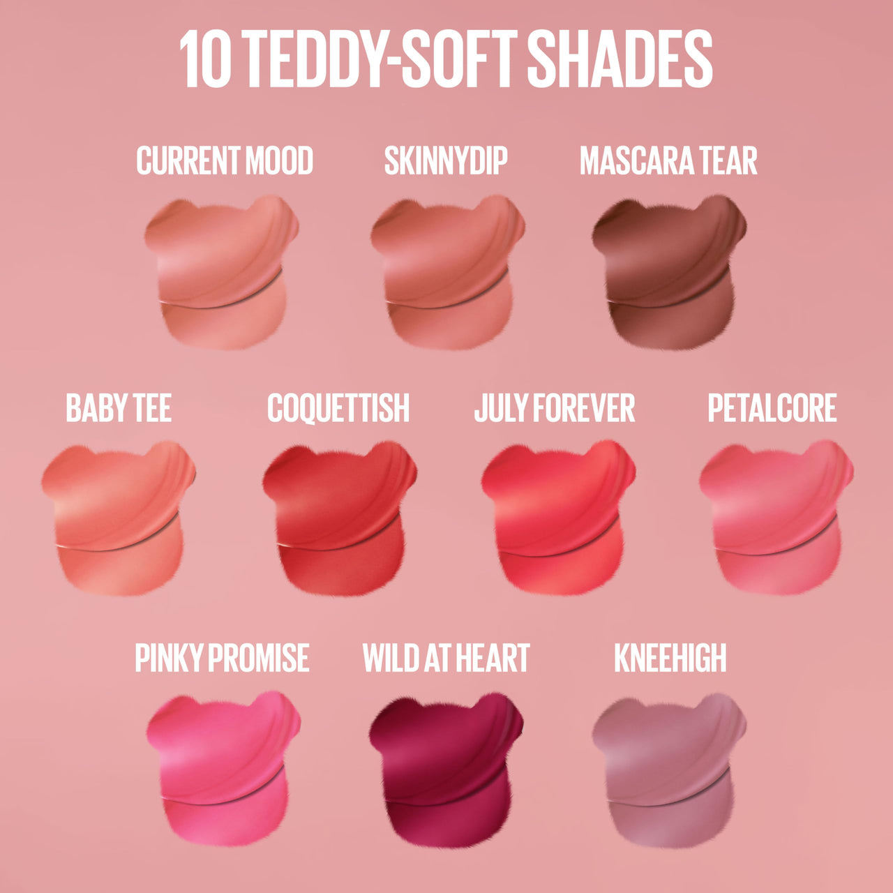 MAYBELLINE Super Stay Teddy Lip Tint, Long Lasting Matte Lipstick For Up To 12HR Wear, Coquettish, 1 Count