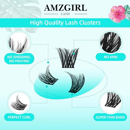 Image 3 of AMZGIRL Lash Clusters C Curl Manga Anime Lashes 10-18mm, Tulip