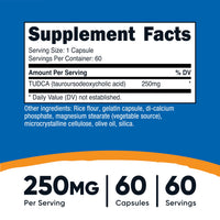 Thumbnail for Nutricost Tudca 250mg, 60 Capsules (Tauroursodeoxycholic Acid) - Premium Quality