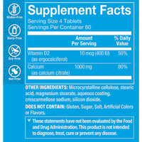 Thumbnail for The Vitamin Shoppe Calcium Citrate 400IU - Bone Strength, Teeth Health & Muscle Function, Highly Absorbable (240 Tablets)