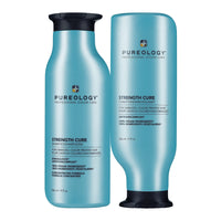 Thumbnail for Pureology Strength Cure Shampoo & Conditioner Set - For Damaged or Color Treated Hair, Hair Strengthening & Prevents Breakage, Seals Split Ends, Vegan, 8.5 Fl Oz