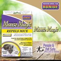 Thumbnail for Bonide Mouse Magic Mouse Repellent Scent Packs, 4 Ready-to-Use Packs for Indoor & Outdoor Rodent Control, People & Pet Safe (Pack of 12)