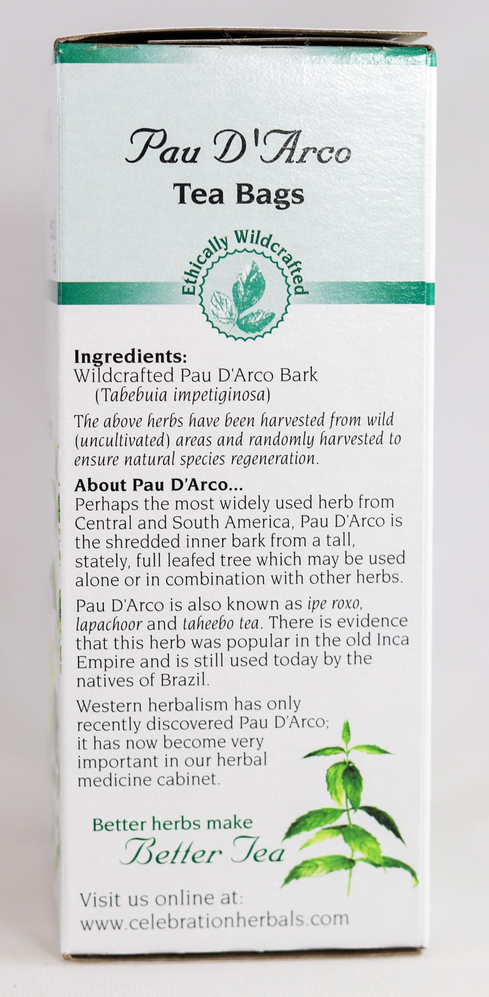 Celebration Herbals Pau D'Arco Tea Bags WC 24 Count
