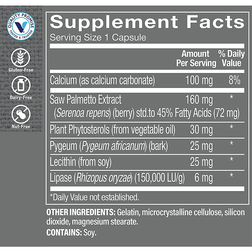 The Vitamin Shoppe Saw Palmetto & Pygeum Complex (60 Capsules)