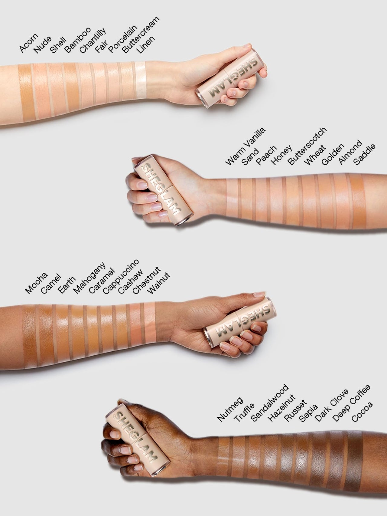 SHEGLAM Skin Magnet High Coverage Foundation Stick Longwear Medium Face Makeup for All Skin Types-Shell