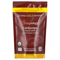 Thumbnail for California Gold Nutrition Fungiology®, Certified Organic Cordyceps Militaris Powder, 4.2 oz (120 g)