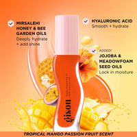 Thumbnail for Gisou Honey Infused Hydrating Lip Oil, Nourishing Lip Moisturizer for Dry Lips, High Shine, Smooth Finish, Sheer Hot Coral Shade, Tropical Mango Passion Fruit Scent, Mango Passion Punch, 8ml