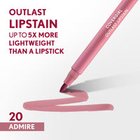 Thumbnail for Covergirl Outlast, 20 Admire, Lipstain, Smooth Application, Precise Pen-Like Tip, Transfer-Proof, Satin Stained Finish, Vegan Formula, 0.06oz