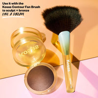 Thumbnail for Kosas Sun Show Glowy Warmth Baked Bronzer - Contouring Powder for Cheekbones, Nose & Jawline - Enriched with Concentrated Fatty Acids - Talc-Free, Vegan & Hypoallergenic - Paradise