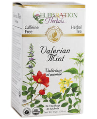 Thumbnail for CELEBRATION HERBALS Organic Valerian Mint Tea, 24 CT