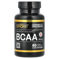 Thumbnail for California Gold Nutrition BCAA, AjiPure® Branched Chain Amino Acids 2:1:1 with L-Leucine, L-Isoleucine, and L-Valine, 500 mg, 60 Veggie Capsules