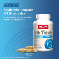 Thumbnail for Jarrow Formulas Milk Thistle Supplement 150 mg. 30:1 Milk Thistle Extract Standardized to 80% Total Flavonoids, Dietary Supplement for Liver Function Support, 200 Veggie Capsules, Up to 200 Day Supply