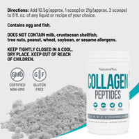 Thumbnail for NaturesPlus Collagen Peptides - 0.65 lbs Powder - Hair, Skin, Nail & Joint Health, Immune System Support - Non-GMO, Gluten Free - 28 Servings