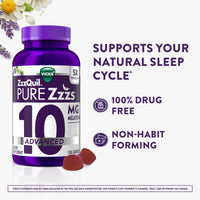 Thumbnail for ZzzQuil Pure Zzzs Advanced Melatonin Gummies, Melatonin 10mg, Sleep Aid, with Chamomile & Lavender, Melatonin Sleep Gummies, Sleep Aids for Adults, Berry Flavored, 100 Sleep Gummies