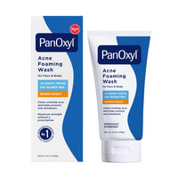 Thumbnail for PanOxyl 10% Benzoyl Peroxide Acne Foaming Wash, Maximum Strength, Daily Acne-Fighting Face and Body Cleanser, Face Wash to Clear, Treat and Prevent Acne Pimples and Stubborn Breakouts, 5.5 Oz Tube