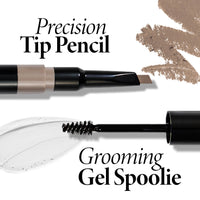 Thumbnail for LAURA GELLER NEW YORK Sculpt-n-Stay Waterproof Brow Pencil & Gel- Dark Brown