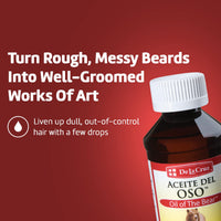 Thumbnail for De La Cruz Oil of the Bear Beard Oil for Men - Grooming Brillantine for Hair, Mustache and Beard - Aceite del Oso