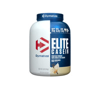 Thumbnail for Dymatize Elite Casein Protein Powder, Vanilla, 100% Micellar Casein, 25g Protein, 5.4g BCAAs, 2.3g Leucine, Slow Absorbing for Overnight Muscle Recovery, 4 lb (55 Servings)