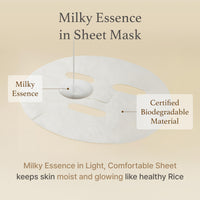 Thumbnail for I'm from Rice Sheet Mask Pack of 5, Korean Rice Face Mask, Creamy Hydration for Dry, Combination Skin, Moist, Milky Essence, Biodegradable, Vegan, Hypoallergenic, 20ml