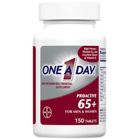 Thumbnail for ONE A DAY Proactive 65+, Mens & Womens Multivitamin, Supplement with Vitamin_A, Vitamin_C, Vitamin_D, and Zinc for Immune Health Support*, Calcium, Folic Acid & More, Tablet, 150 Count (Pack of 2)